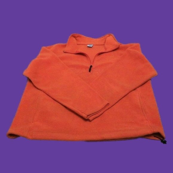 Old Navy Unisex Coat/Jacket Winter Fleece Top Zip Bottom Pull Close Orange Sz XL - Picture 4 of 16